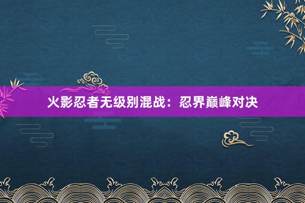 火影忍者无级别混战：忍界巅峰对决